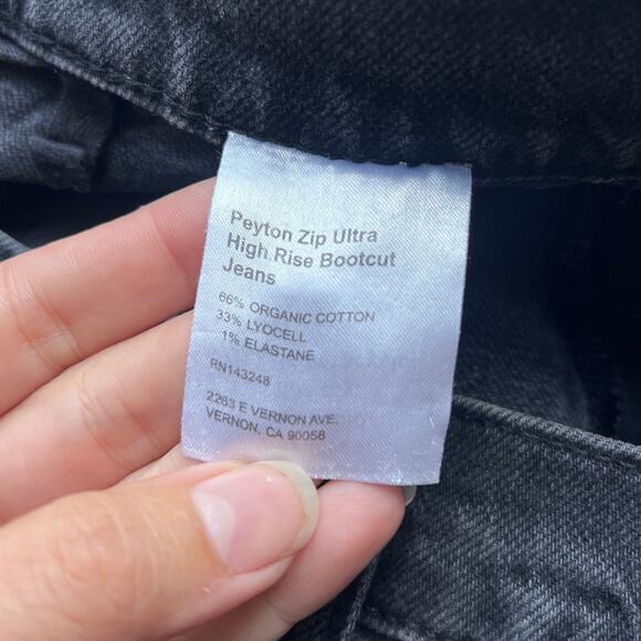 Reformation Peyton Zip Ultra High Rise Bootcut Jeans in Solana Size 28 - Picture 6 of 7